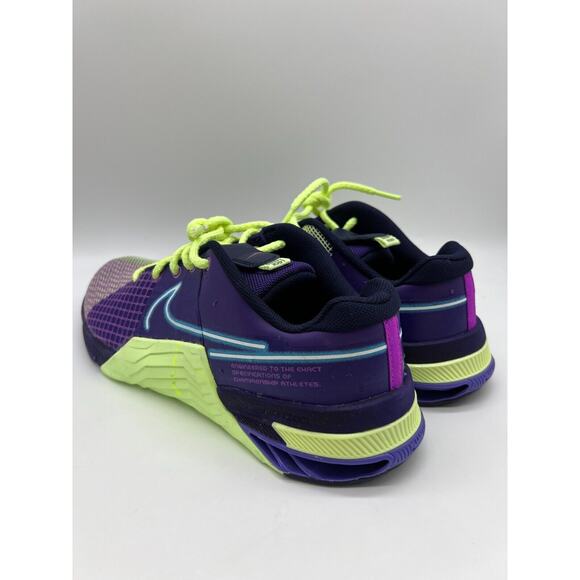 Nike Metcon 8 AMP Deep Purple Volt DV1206-500 Men's Shoes Size 10 - Picture 6 of 12